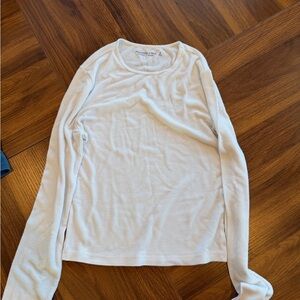 Abercrombie & Fitch Soft White Ribbed Top